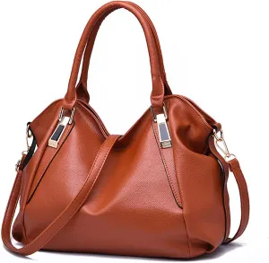 Leather Crossbody Bags for Women Shoulder Tote Bags Top Handle Satchel Bag Medium Size Purse for Women