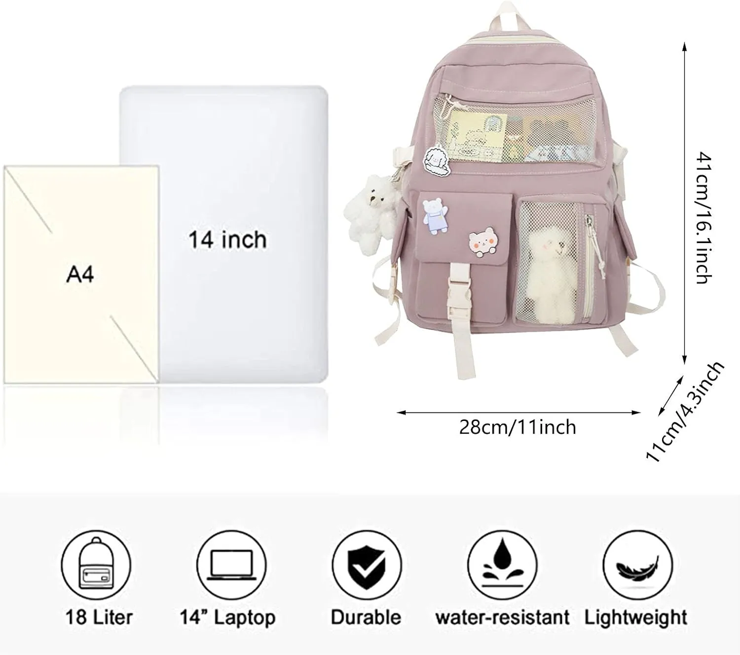 Leather Travel Backpack for Women Convertible Shoulder Bags with Wristlet for Work College Clear Mini Backpack(One Size)