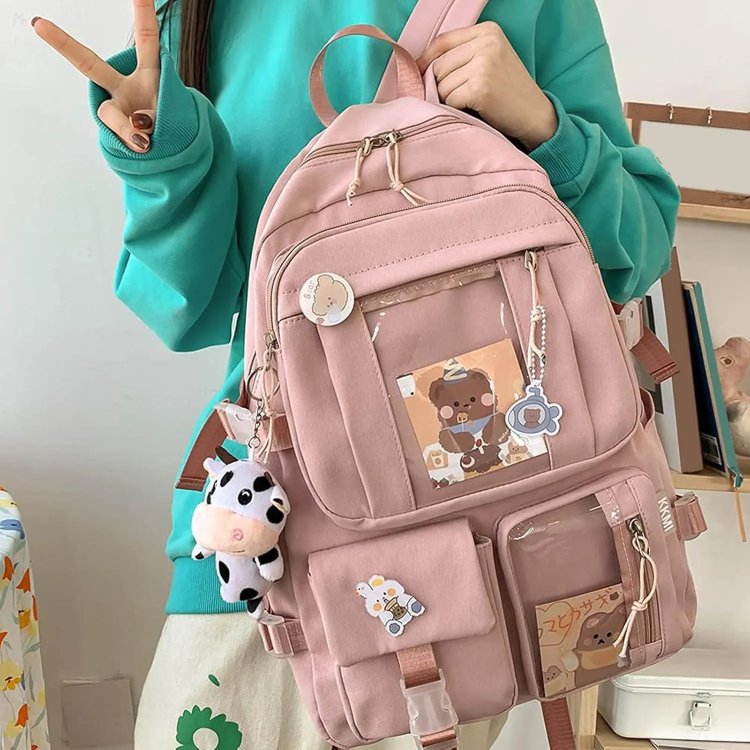 Leather Travel Backpack for Women Soft Rucksack Ladies Shoulder Bags Medium Anti Theft Crossbody Bags for Women(One Size)