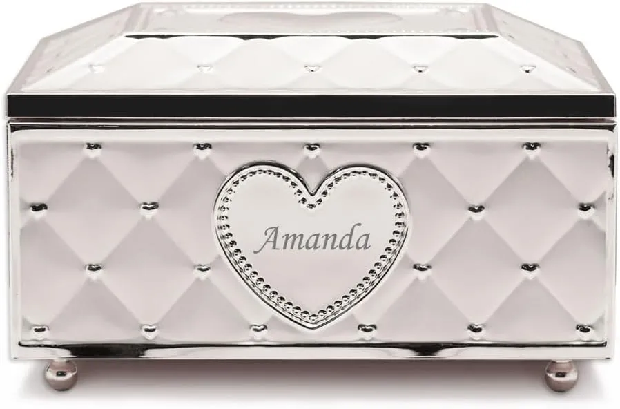 Lenox Personalized Childhood Memories Ballerina Jewelry Box, Custom Engraved Musical Jewelry Organizer, My First Jewelry Box for Kids, Children, Little Girls