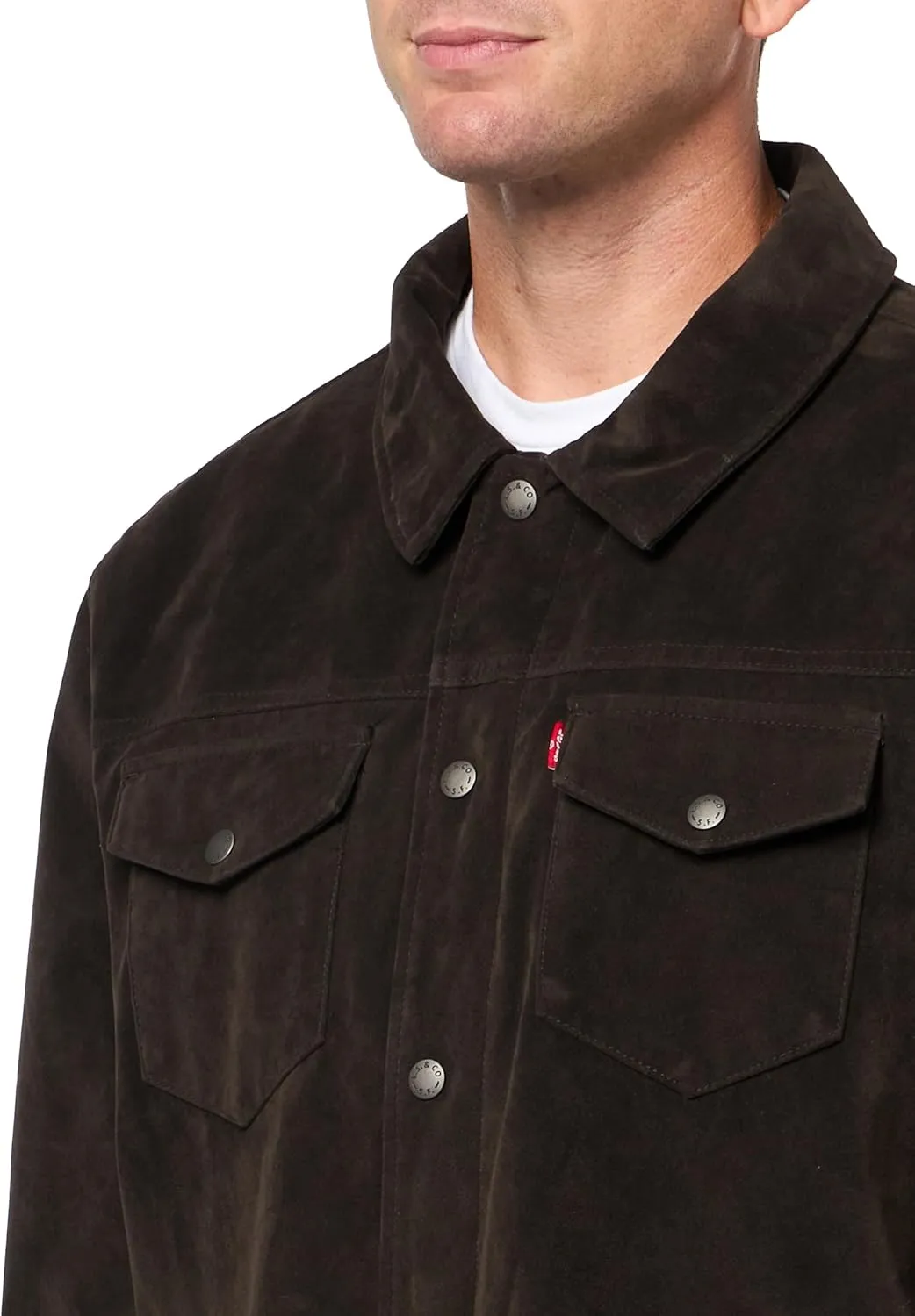 Levi's Men's Faux Leather Shirt Jacket