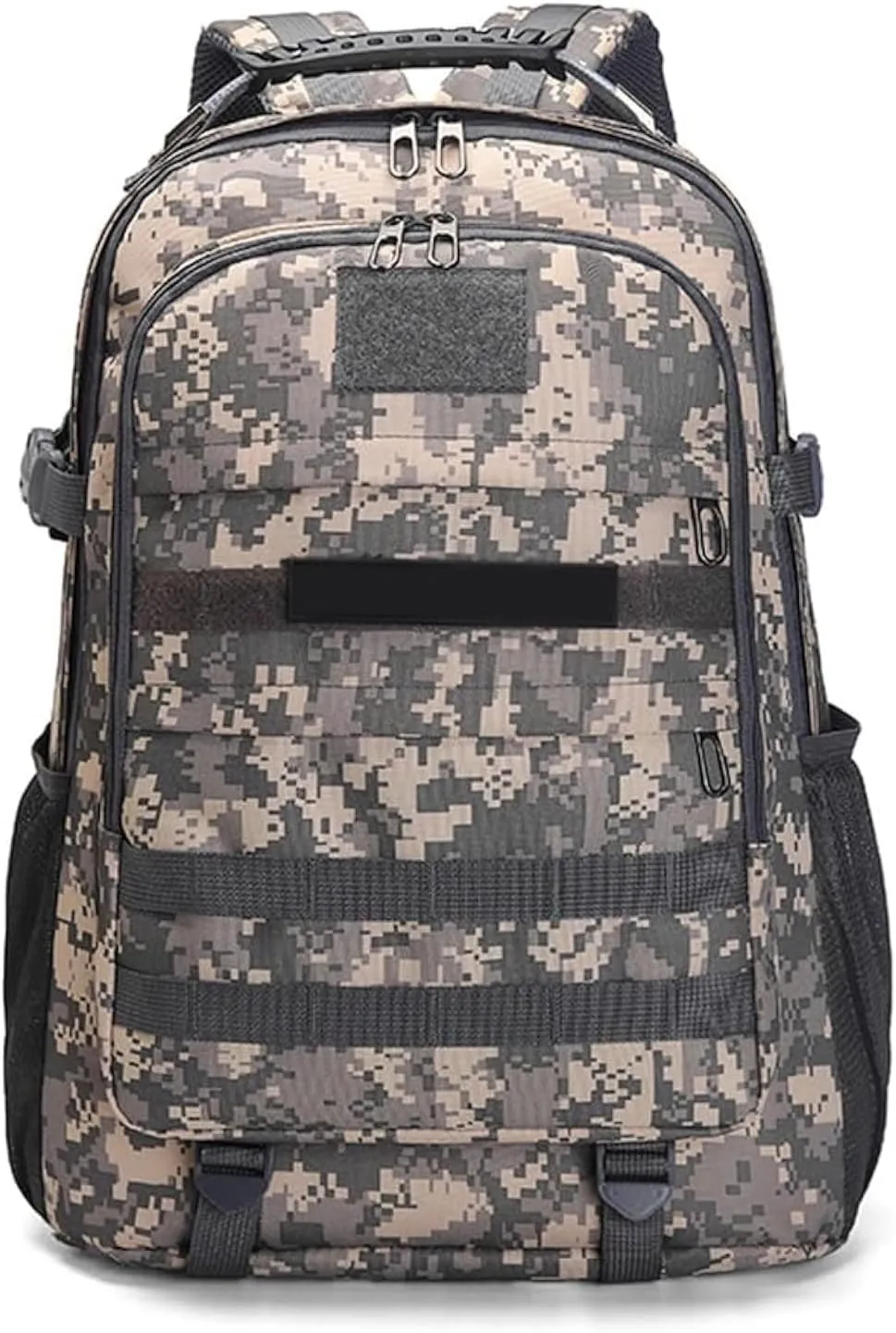 Light tactical backpack, College backpacksUSB charging port Hiking/climbing/camping/outdoor travel backpack (01#Camouflage grey)