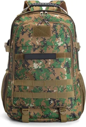 Light tactical backpack, College backpacksUSB charging port Hiking/climbing/camping/outdoor travel backpack (Camouflage green)