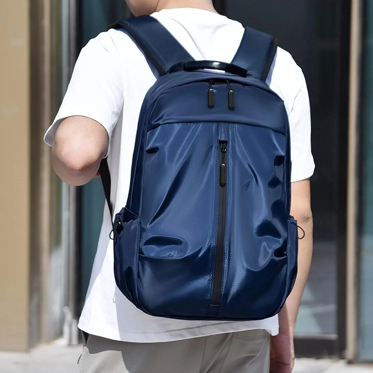 Lightweight Puffer Quilted Travel Backpack Cute Bookbags for College School Travel Multipurpose Design Backpack(Blue)