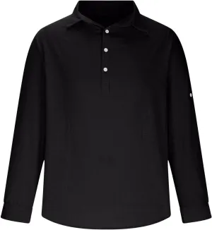 Linen Shirts for Men Casual Button Down Shirt Loose Long Sleeve Collared Tops Casual Vacation Holiday Beach Tshirt