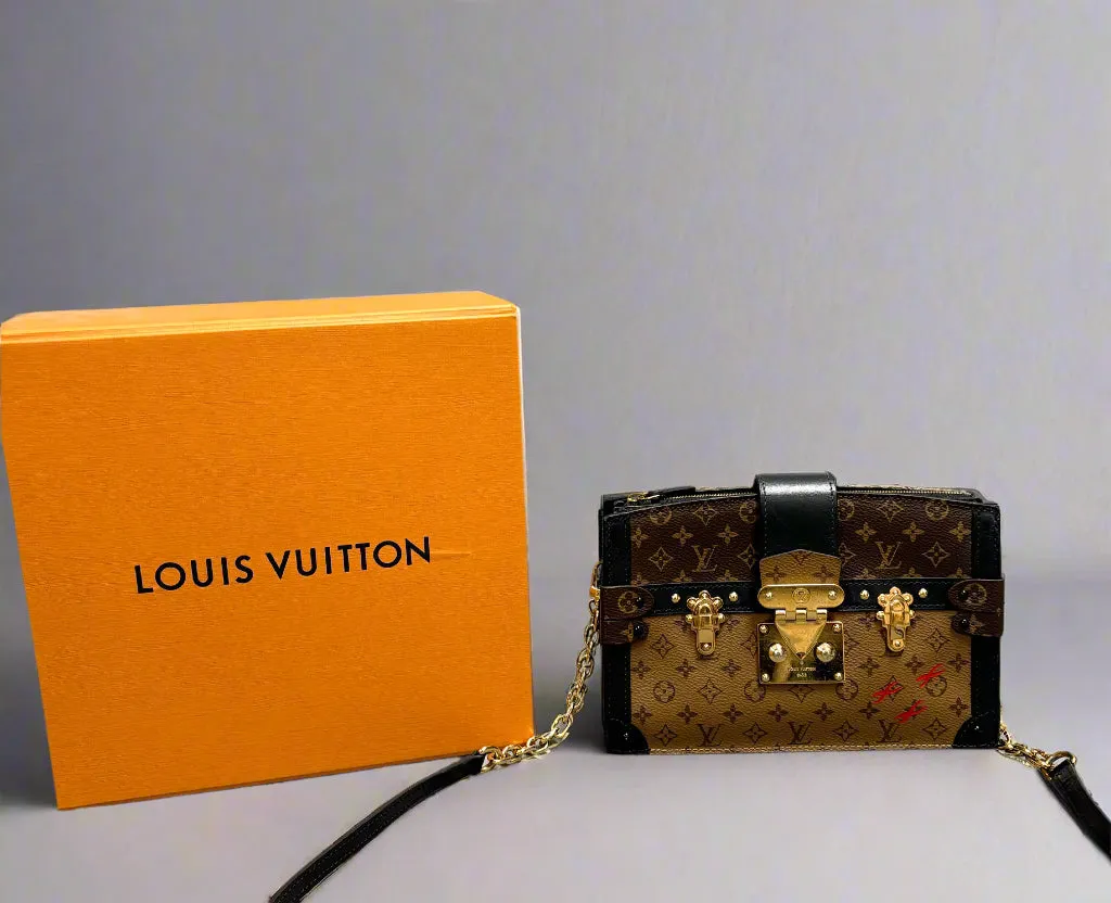 Louis Vuitton brown Trunk Clutch handbag