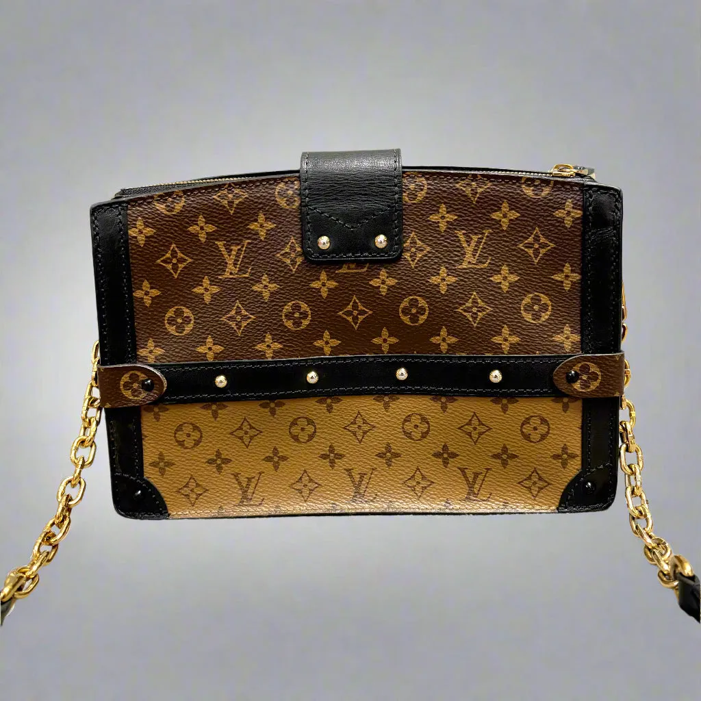 Louis Vuitton brown Trunk Clutch handbag
