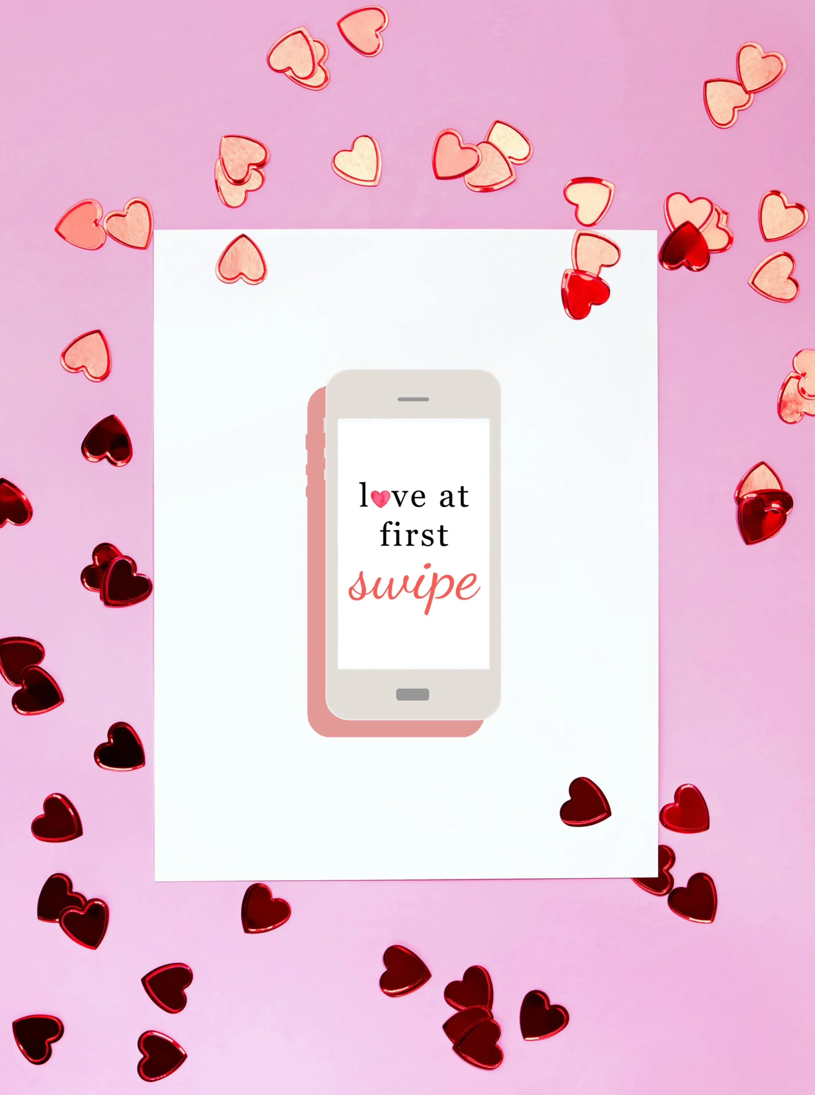 Love At First Swipe Happy Valentine's Day Card