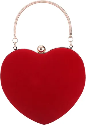Luxury Party Clutch Purse Cute Heart Shaped Women Handbag Evening Shoulder Bags Embroide Clutch Messenger Bags