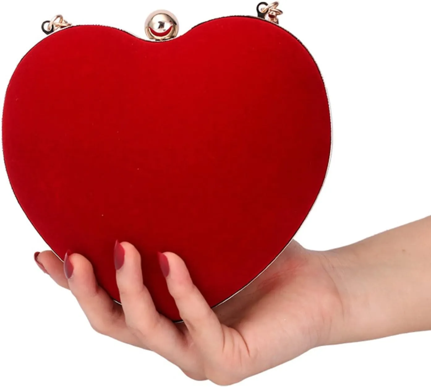 Luxury Party Clutch Purse Cute Heart Shaped Women Handbag Evening Shoulder Bags Embroide Clutch Messenger Bags