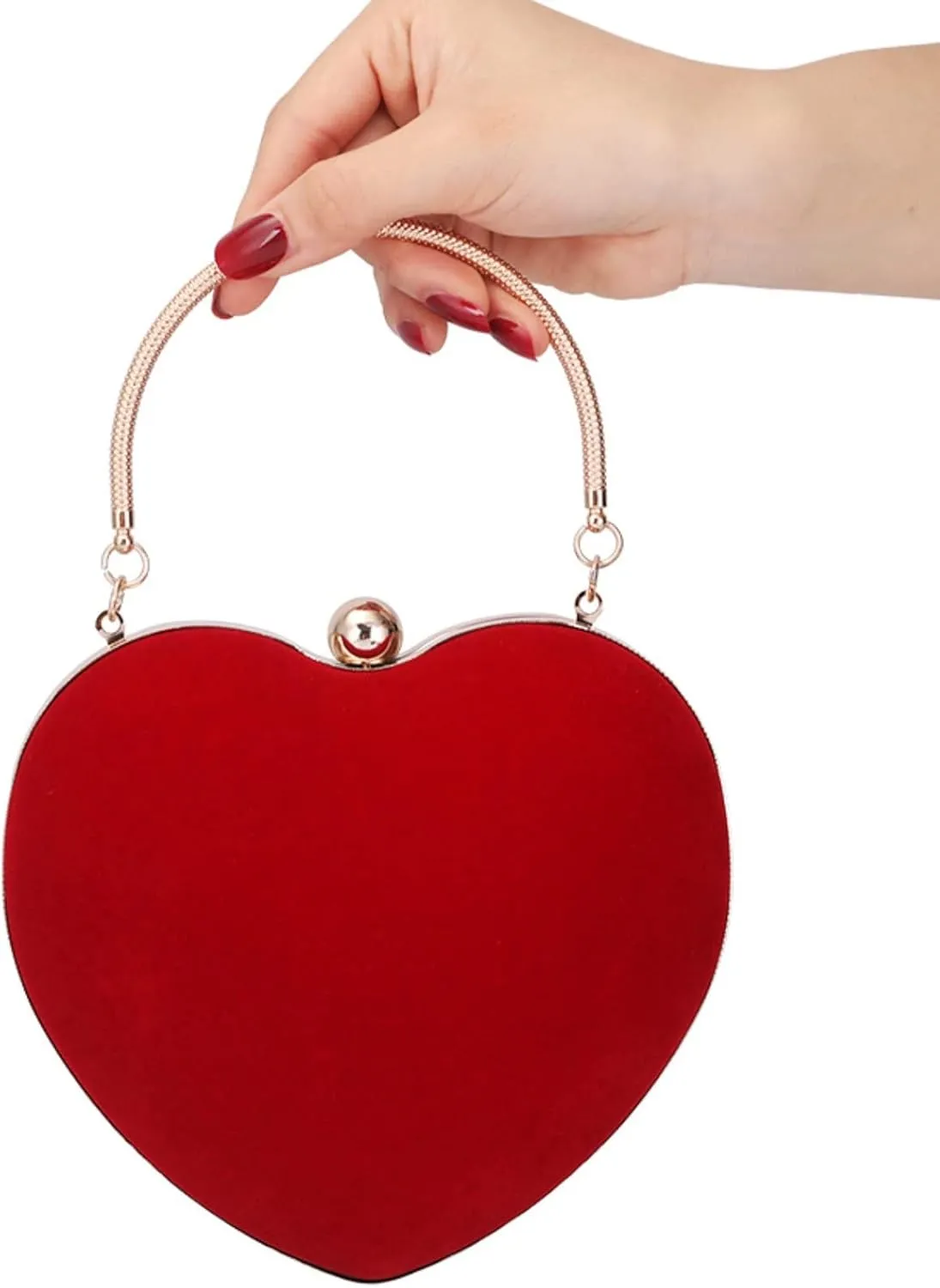 Luxury Party Clutch Purse Cute Heart Shaped Women Handbag Evening Shoulder Bags Embroide Clutch Messenger Bags