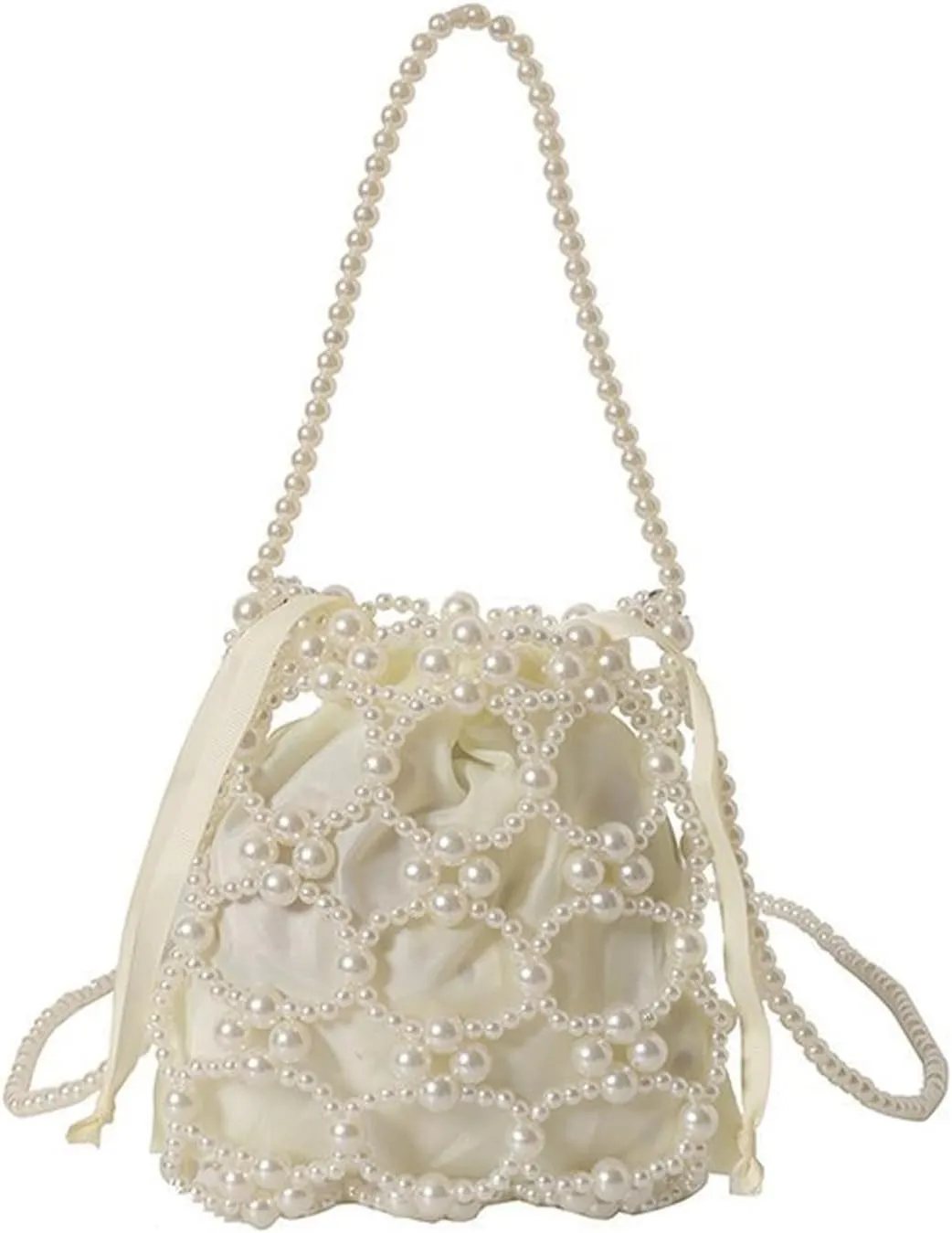 Luxury Pearl Bag Chain Bag Purse Bags, Artificial Pearl Clutch Crossbody Handmade Bags Evening Bags for Party Wedding Bridal Party Travel Prom 05