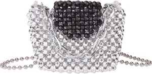 Luxury Pearl Bag Chain Bag Purse Ladies Beaded Cross Body Shoulder Bag Handmade Bags Women's Clutches for Wedding Party Bridal Party Gifts for Girls Women 14