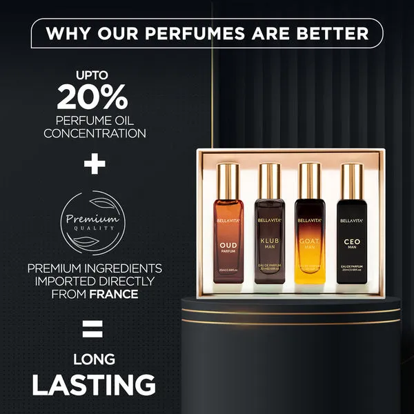 Luxury Perfume Gift Set For Men - 4 x 20mls