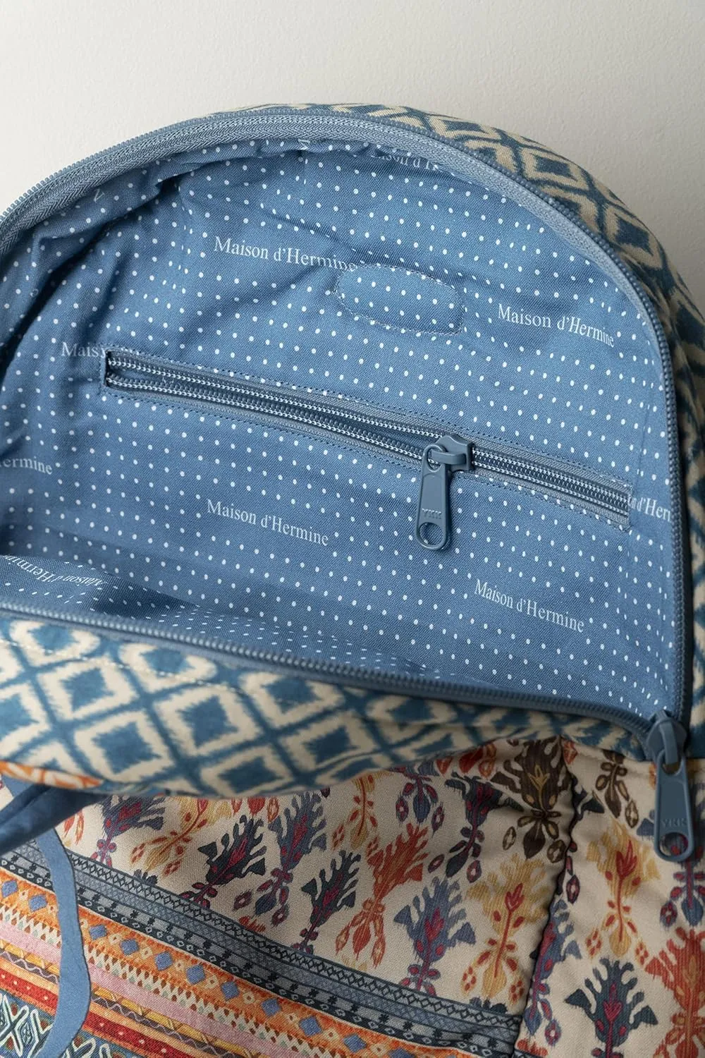 Maison d' Hermine Backpack for Women Men Cotton Shoulder Multipurpose Rucksack with Small Pouch Lightweight Multi Pocket Bag for Travel Work Beach Daypack Perfect for Gift (Ikat - Ikatan)