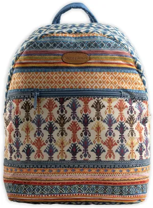 Maison d' Hermine Backpack for Women Men Cotton Shoulder Multipurpose Rucksack with Small Pouch Lightweight Multi Pocket Bag for Travel Work Beach Daypack Perfect for Gift (Ikat - Ikatan)
