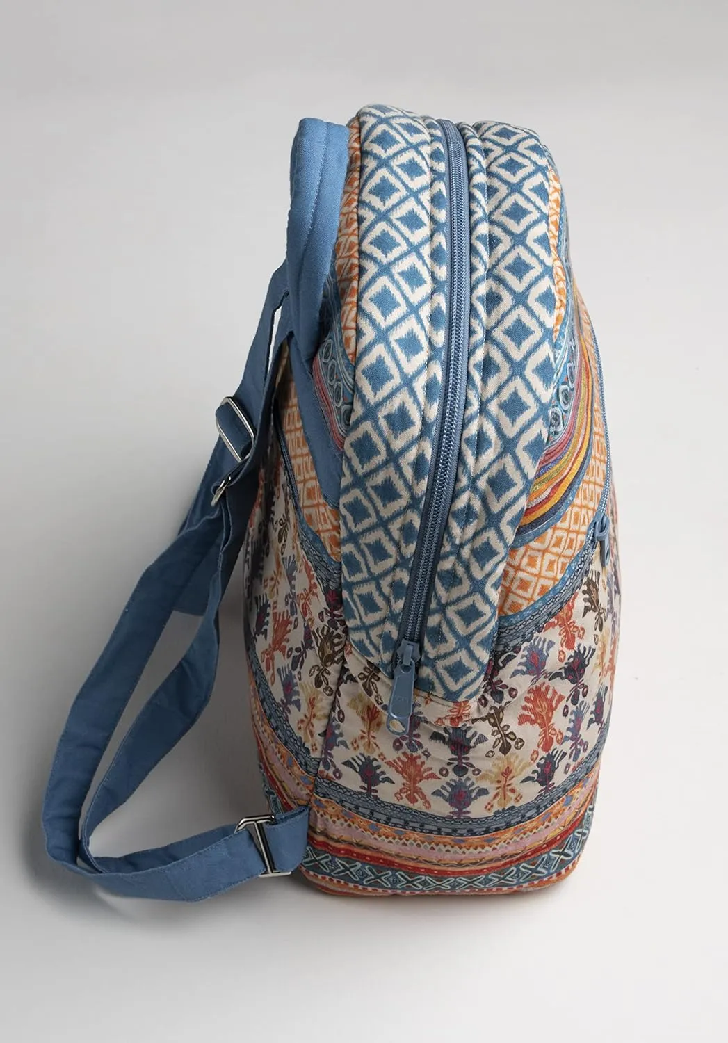 Maison d' Hermine Backpack for Women Men Cotton Shoulder Multipurpose Rucksack with Small Pouch Lightweight Multi Pocket Bag for Travel Work Beach Daypack Perfect for Gift (Ikat - Ikatan)