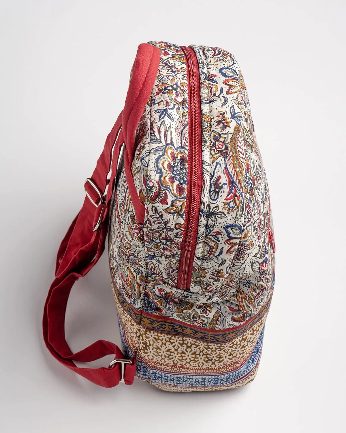 Maison d' Hermine Backpack for Women Men Cotton Shoulder Multipurpose Rucksack with Small Pouch Lightweight Multi Pocket Bag for Travel Work Beach Daypack Perfect for Gift (Jaipur)