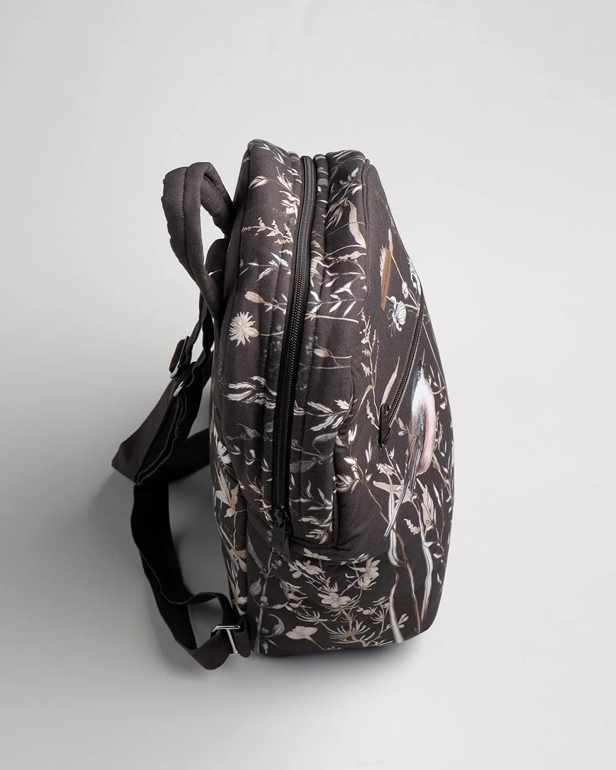 Maison d' Hermine Backpack for Women Men Cotton Shoulder Multipurpose Rucksack with Small Pouch Lightweight Multi Pocket Bag for Travel Work Beach Daypack Perfect for Gift (Meadow Florals)