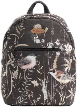 Maison d' Hermine Backpack for Women Men Cotton Shoulder Multipurpose Rucksack with Small Pouch Lightweight Multi Pocket Bag for Travel Work Beach Daypack Perfect for Gift (Meadow Florals)