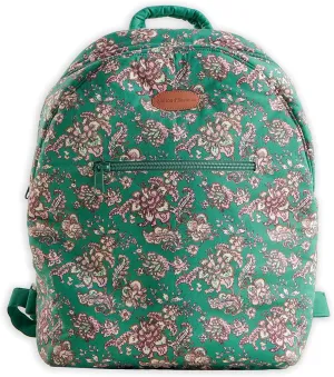 Maison d' Hermine Backpack for Women Men Cotton Shoulder Multipurpose Rucksack with Small Pouch Lightweight Multi Pocket Bag for Travel Work Beach Daypack Perfect for Gift (Surya - Green)