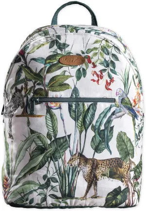 Maison d' Hermine Backpack for Women Men Cotton Shoulder Multipurpose Rucksack with Small Pouch Lightweight Multi Pocket Bag for Travel Work Beach Daypack Perfect for Gift (Wild)