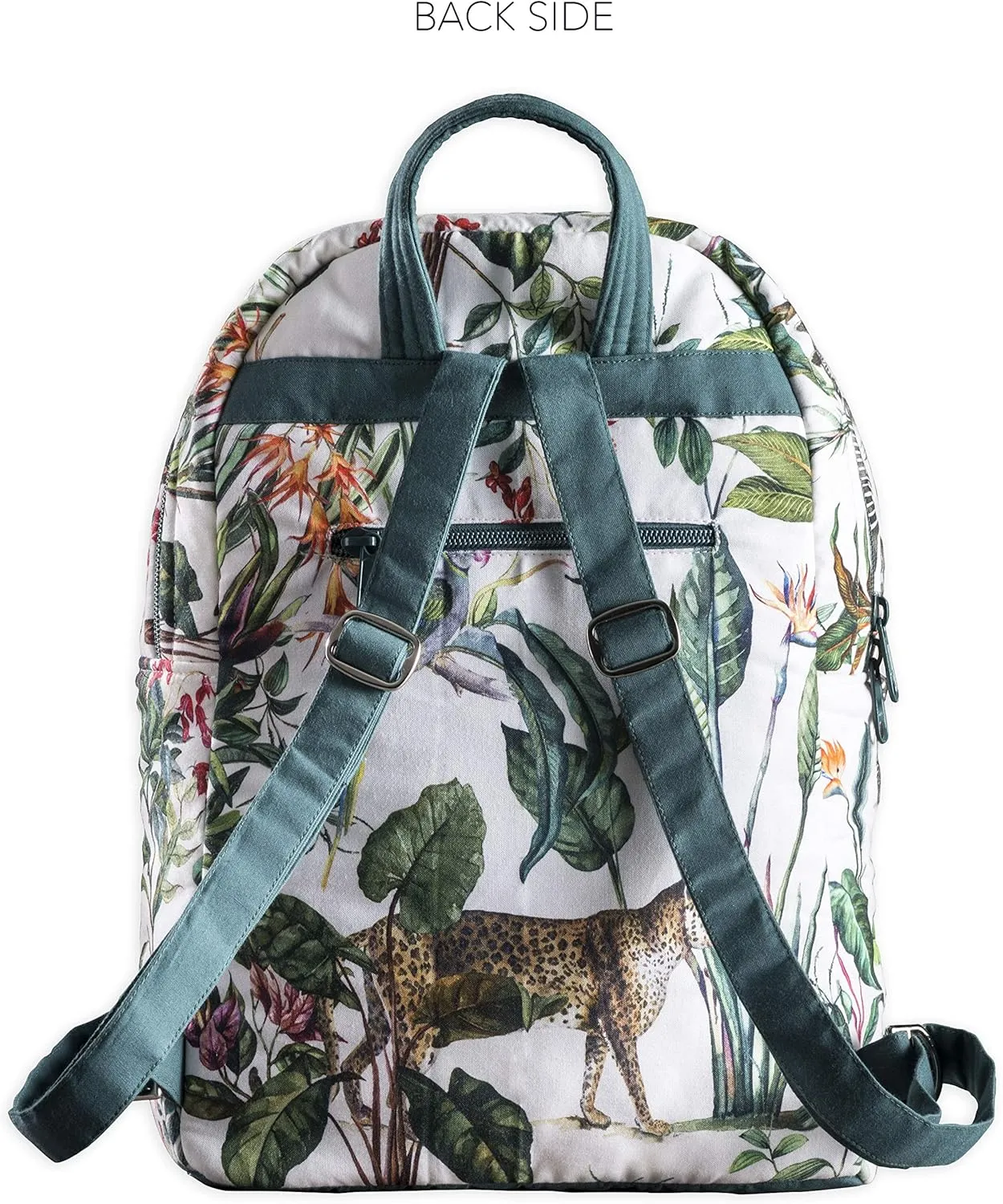 Maison d' Hermine Backpack for Women Men Cotton Shoulder Multipurpose Rucksack with Small Pouch Lightweight Multi Pocket Bag for Travel Work Beach Daypack Perfect for Gift (Wild)