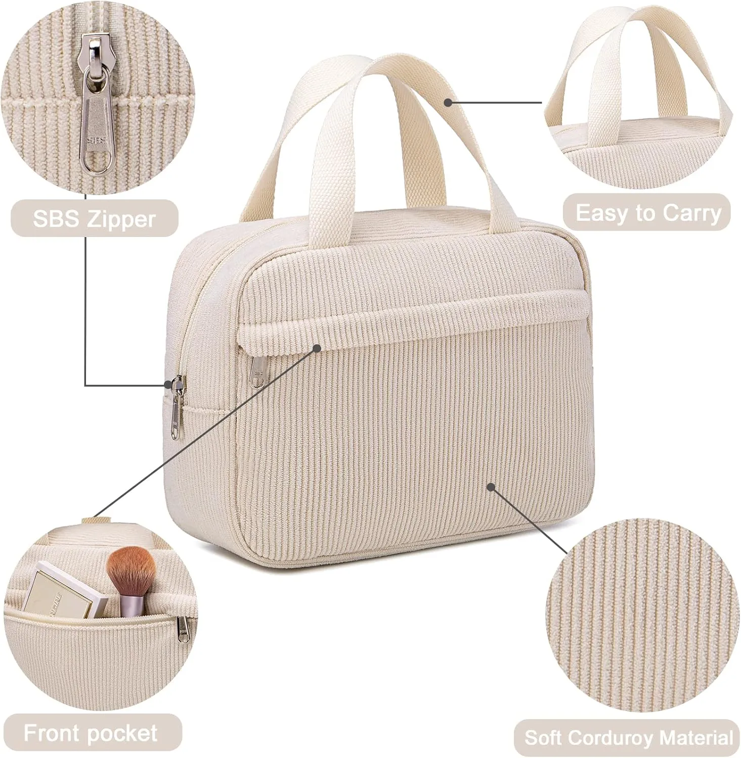 Makeup Bag for Women Cosmetic Bag Large Make Up Organizer Travel Toiletry Bags Waterproof Zipper Tote Pouch Purse for Girls