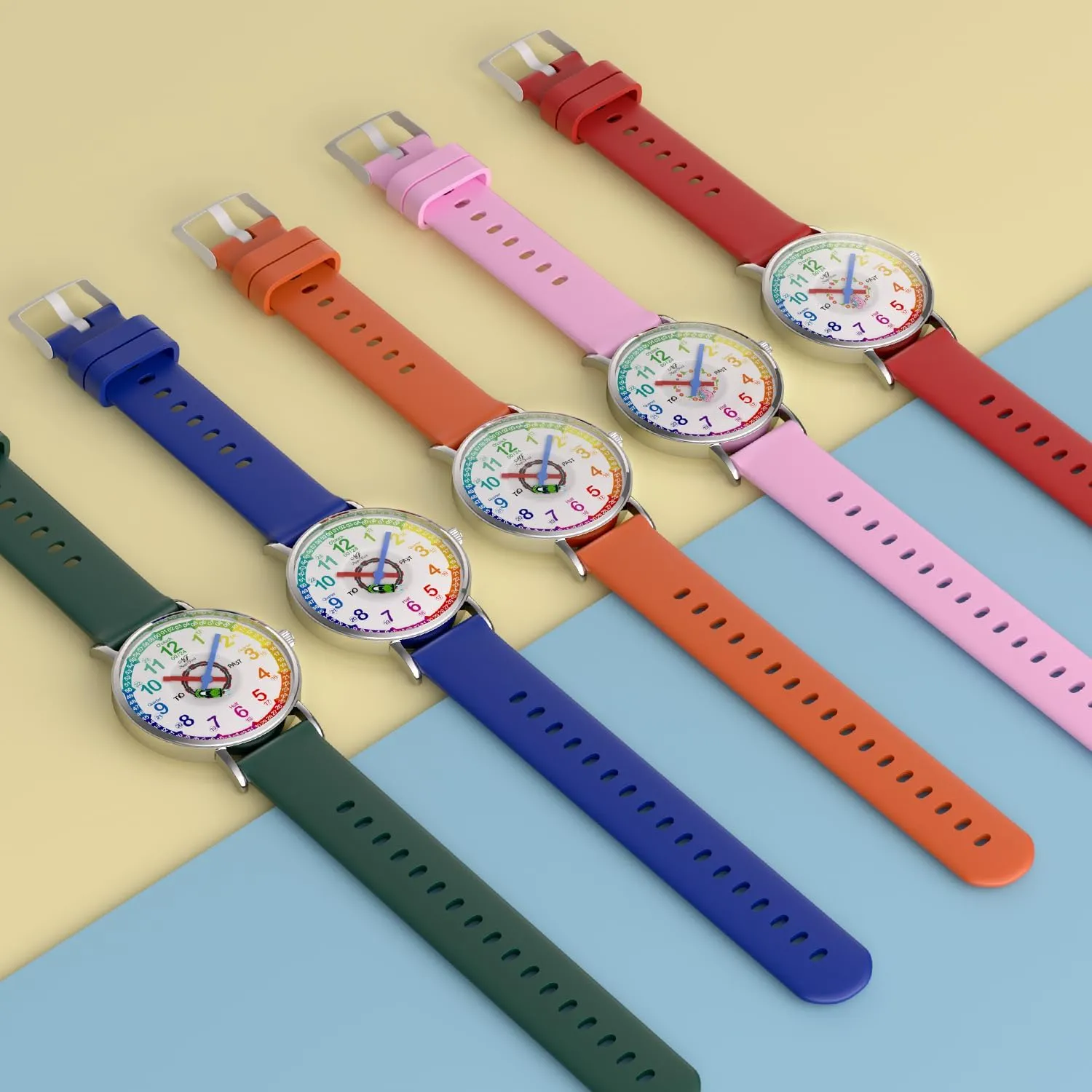 ManChDa Kids Learning Analog Watch for Girls Boys Analog Watch Time Teaching Watch for Childrens Toddler Kids 8-12 Tell Time Watch