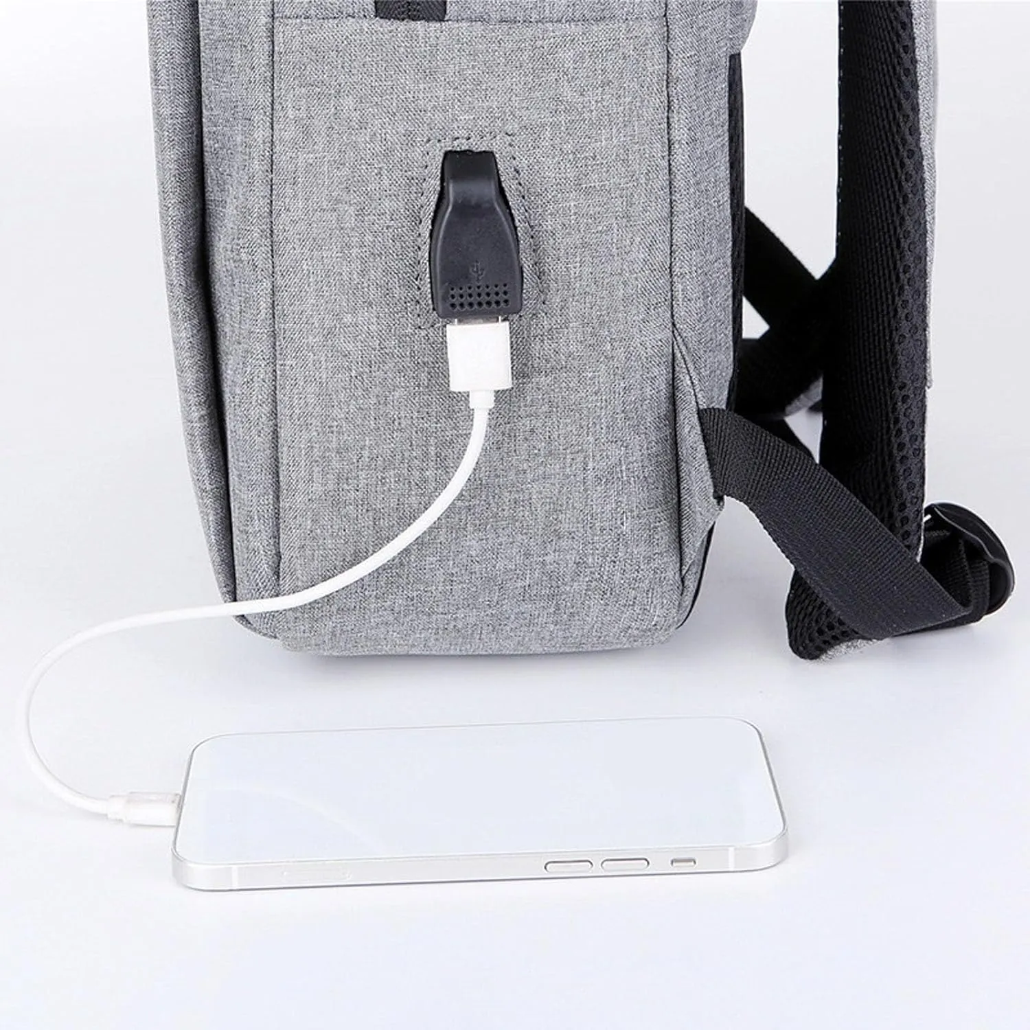 Medium Backpack Purse for Women Letter Purse Mobile Phone Messenger Bags Fashion Soft Leather Outdoor Backpack(Grey)