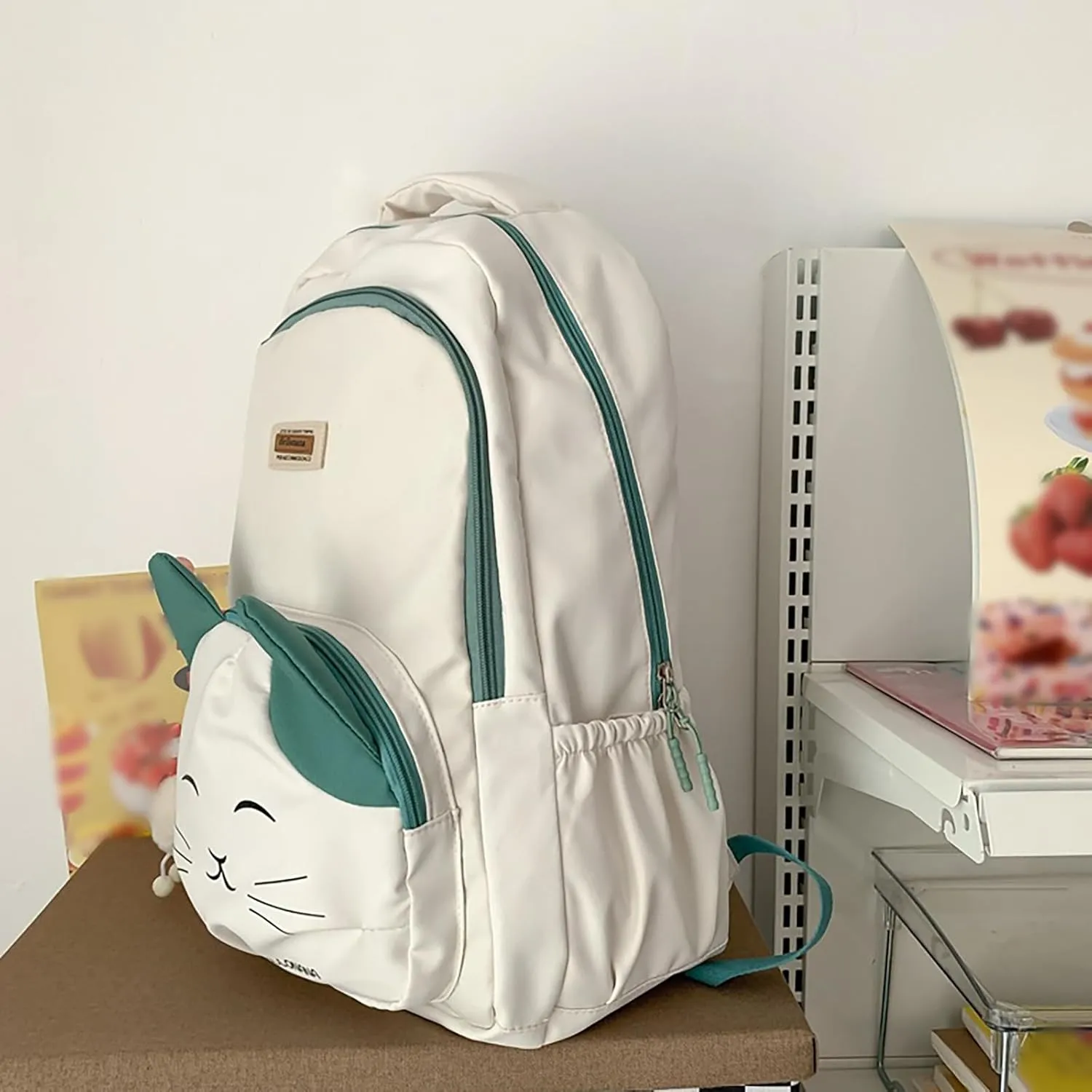 Medium Backpack Purse for Women Soft Leather Backpacks Travel Bags Cute Tote Stylish Daypack Purse Shoulder Bag(White)