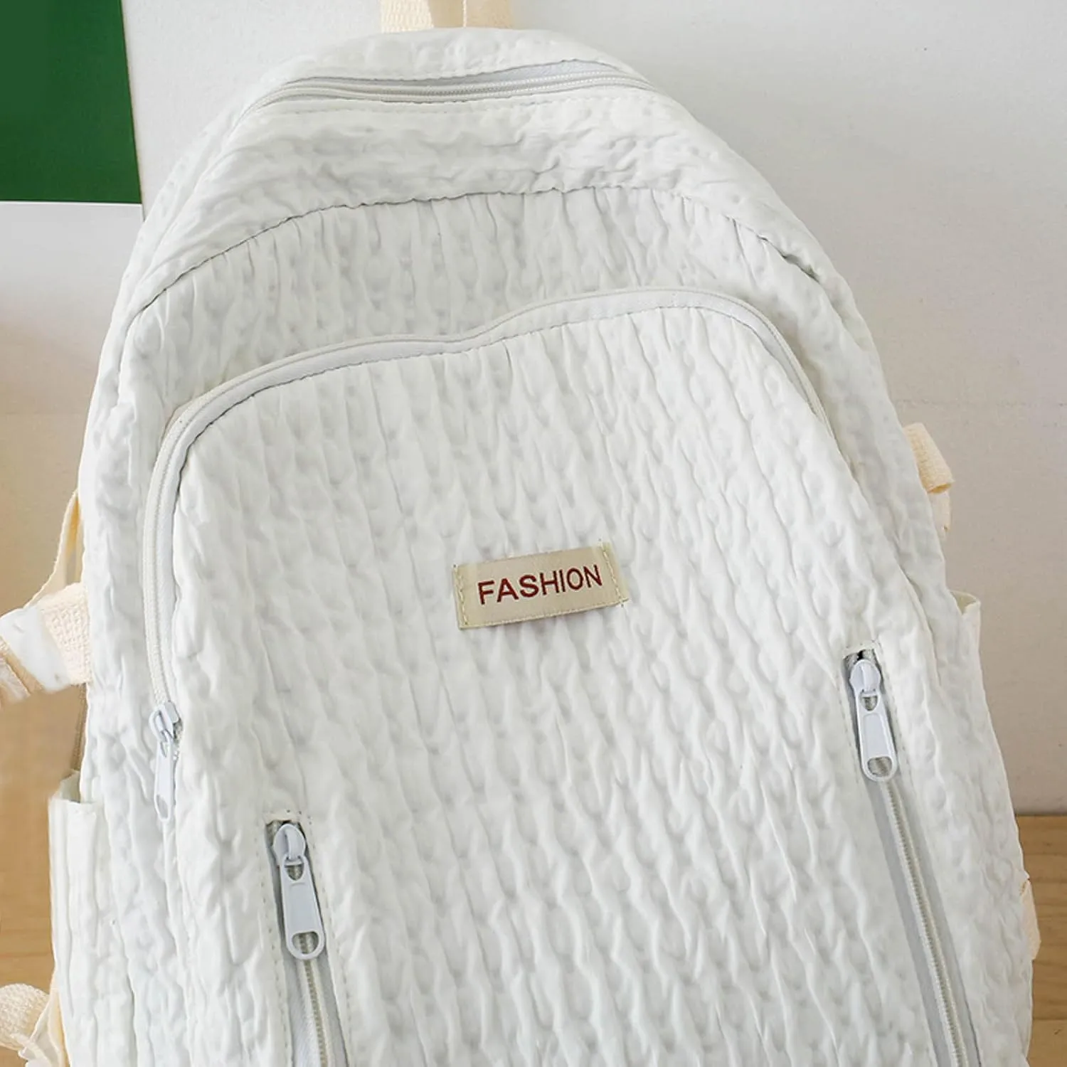 Medium Backpack Purse for Women Waterproof Stylish Daypack Purses Shoulder Bags School Backpack for Teen Girls(White)