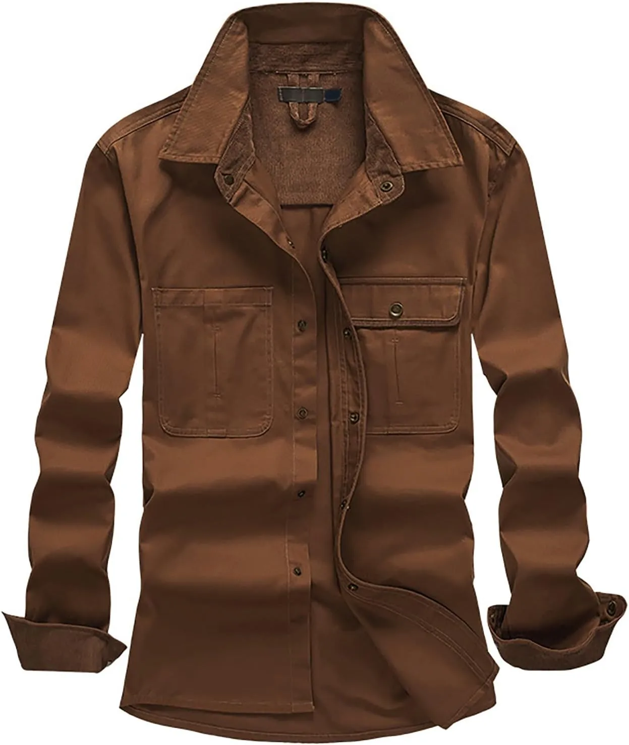 Mens 2023 Dress Shirts Long Sleeve Wrinkle-Resistant Casual Button Down Shirts Solid Formal Dress Shirts Business Top