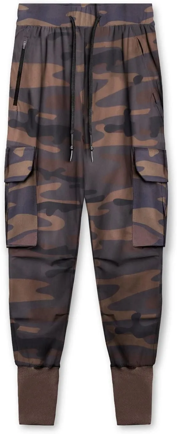 Men's Cargo Pants Drawstring Skinny Stretch Waist Cycling Climbing Sweatpants Fashion Beam Feet Slacks Tapered