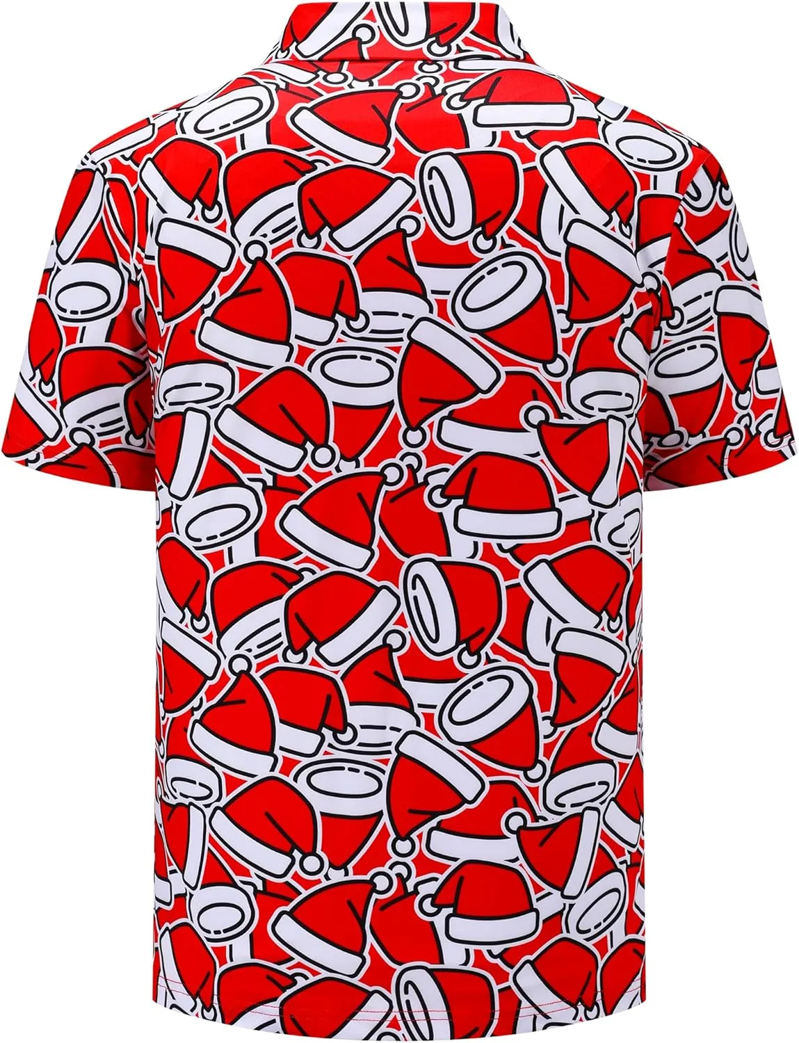 Mens Christmas Polo Shirts Funny Golf Shirts for Men Performance Moisture Wicking Quick Dry Athletic Short Sleeve Shirts