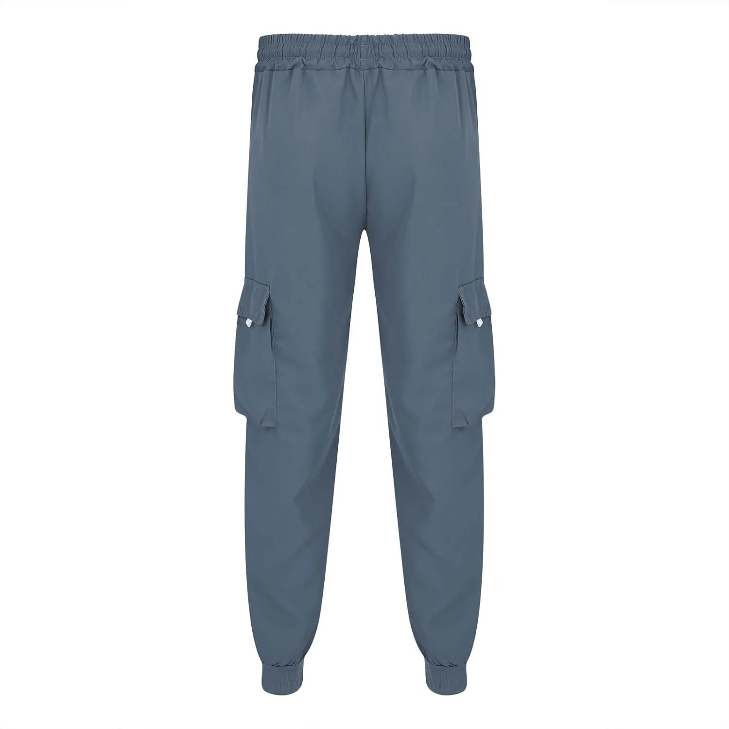 Mens Fashion Cargo Pants Drawstring Tactical Active Outdoor Hiking Climbing Overalls Military Casual Solid Color Tapered Pant