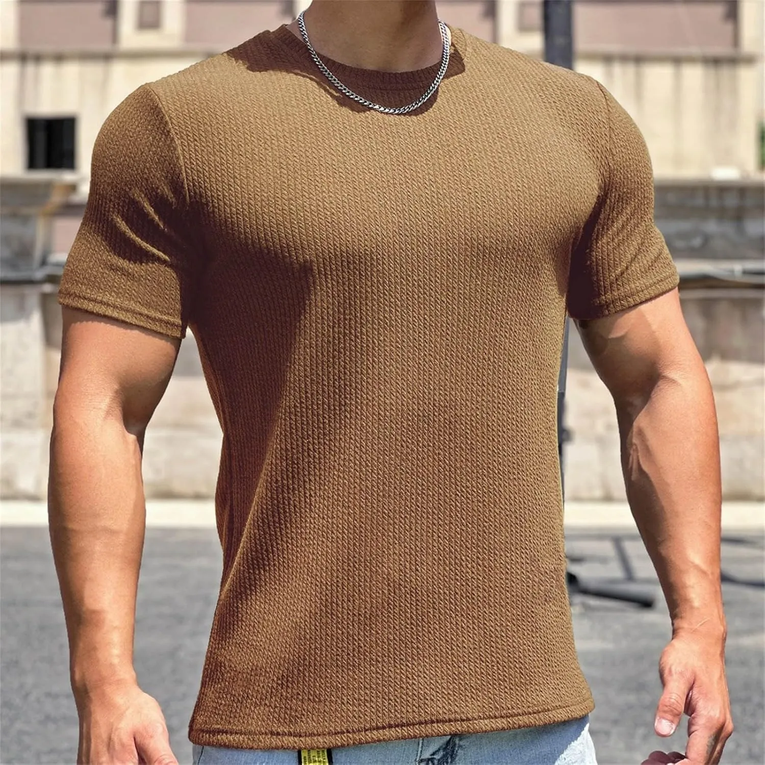 Mens Fashion Short Sleeve Casual Polos Shirts V Neck Slim Fit Muscle Tactical Shirts Quick Dry Jersey Golf Shirt