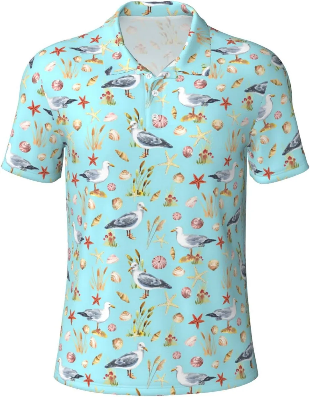 Men's Golf Polo Shirts Funny Golf Shirts for Men Performance Moisture Wicking Quick Dry Athletic Short Sleeve Shirts