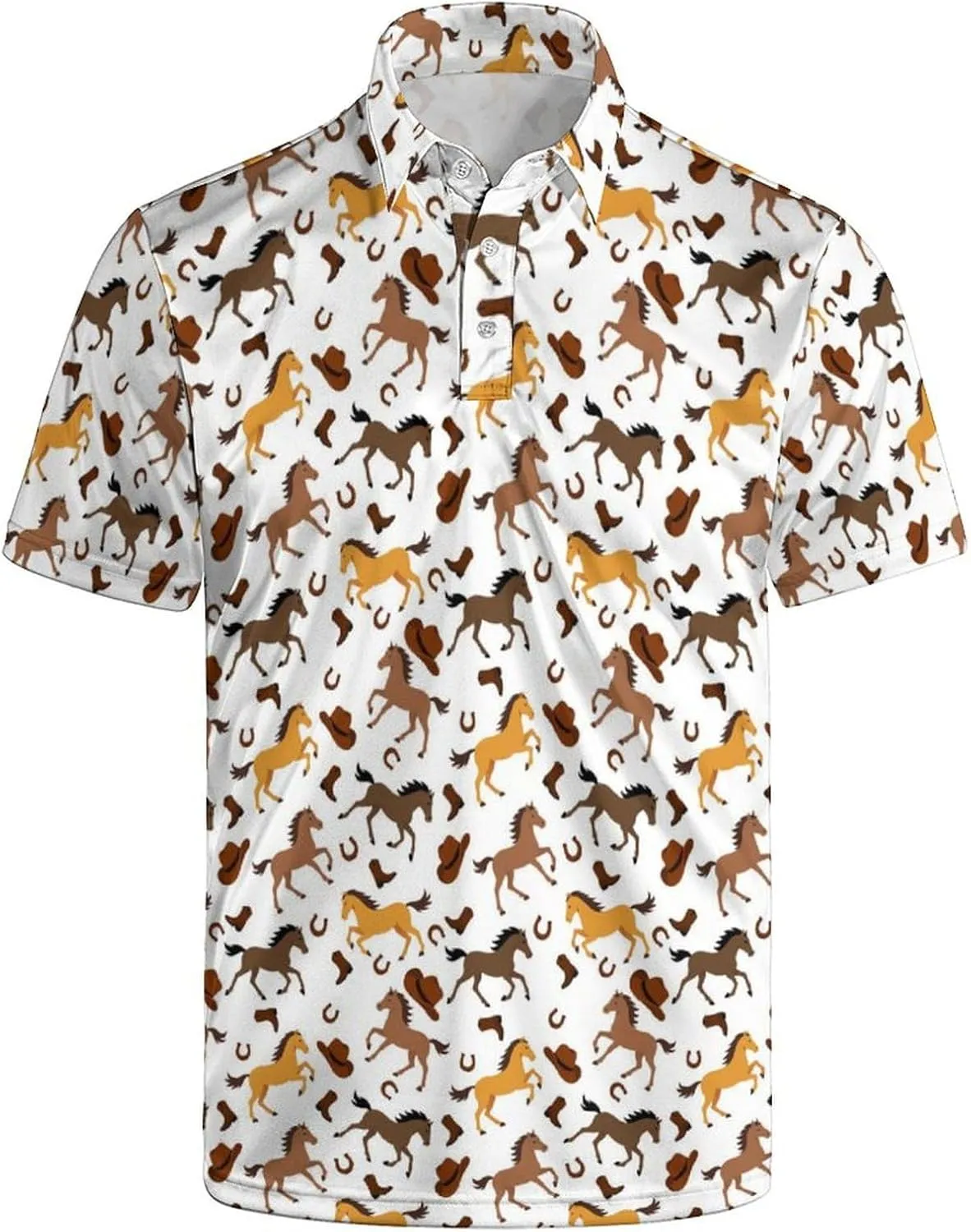 Mens Golf Shirt Funny Polo Shirts Short Sleeve Golf Polo Shirts Gifts Print Shirts