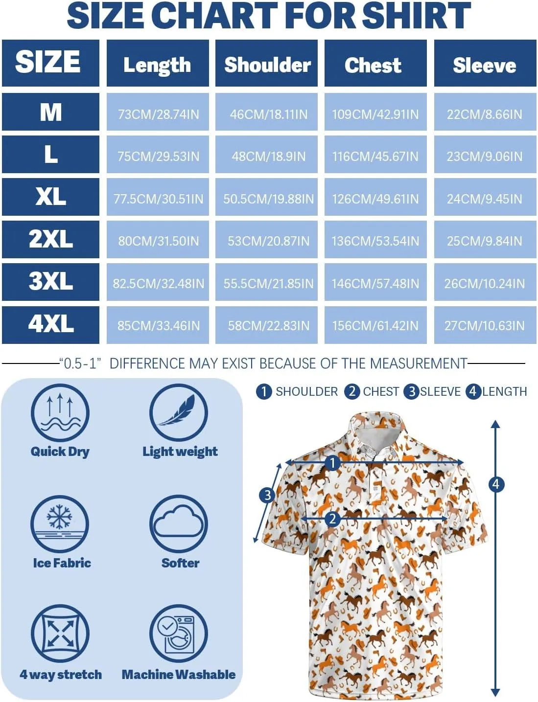 Mens Golf Shirt Funny Polo Shirts Short Sleeve Golf Polo Shirts Gifts Print Shirts