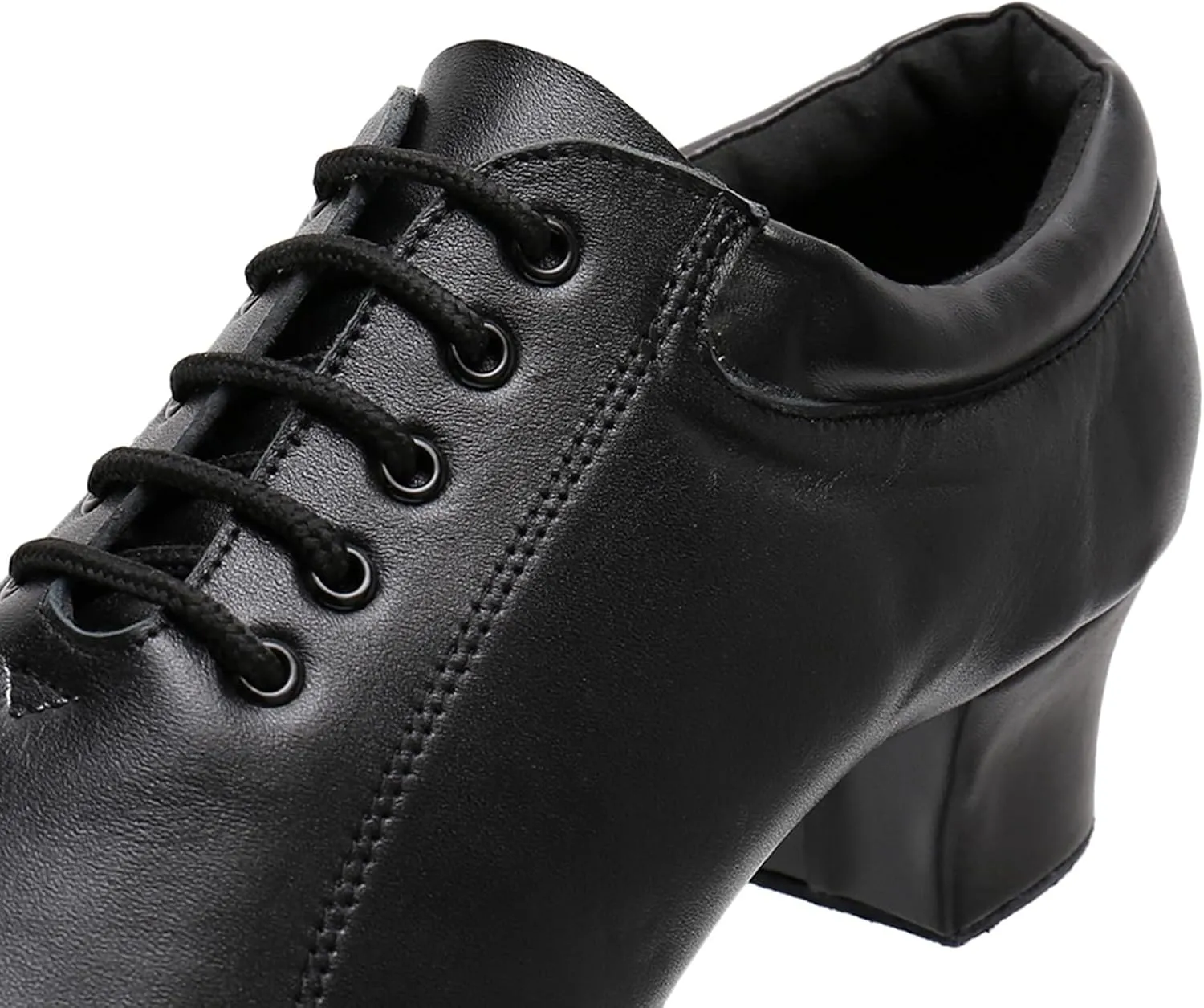 Men's Leather Round Toe Dancing Shoes for Latin Rumba Waltz Tango Performence Ballroom Dance Shoes