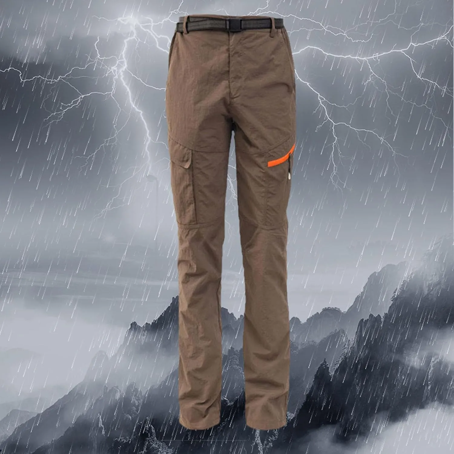 Mens Outdoor Sports Quick Dry Sweatpants Military Casual Versatile Trouser Windproof and Rainproof Mountain Climbing Overalls