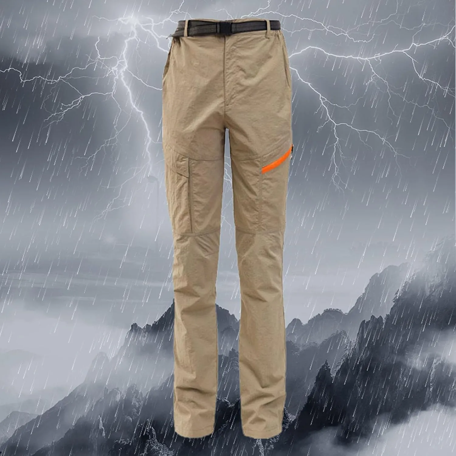 Mens Outdoor Sports Quick Dry Sweatpants Military Casual Versatile Trouser Windproof and Rainproof Mountain Climbing Overalls