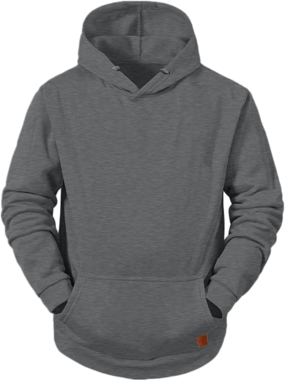 Mens Oversized Hoodies Pullover Solid Vintage Long Sleeve Sweatshirt Heavyweight Baggy Streetwear Top Athletic