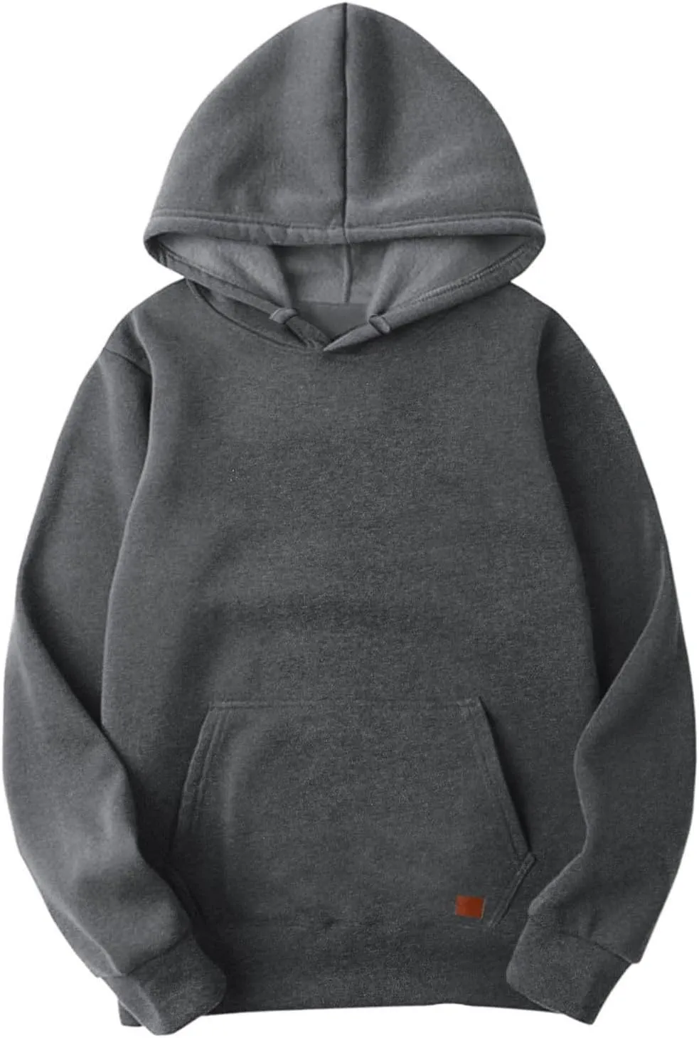 Mens Oversized Hoodies Pullover Solid Vintage Long Sleeve Sweatshirt Heavyweight Baggy Streetwear Top Athletic
