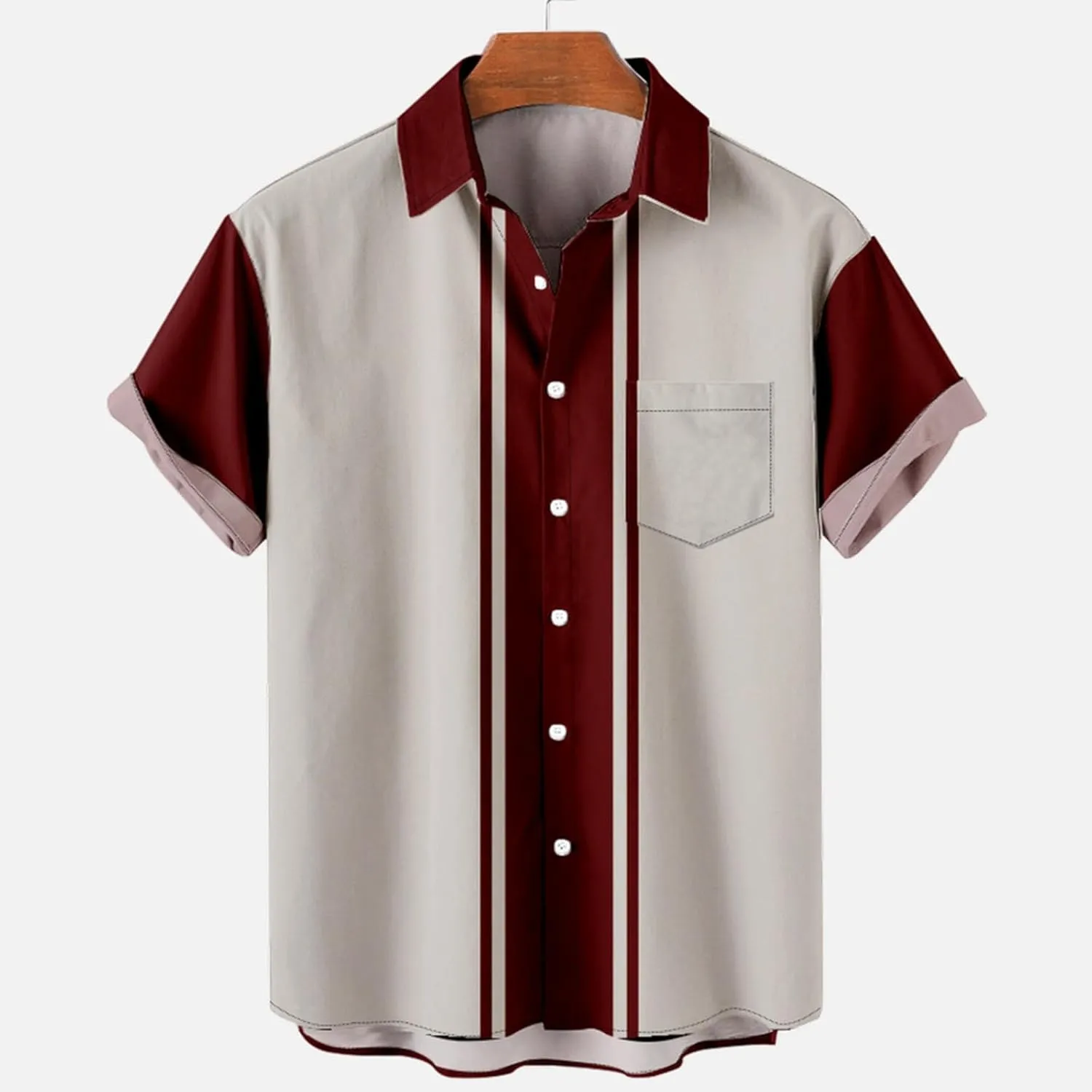 Mens Short Sleeve Button Down Shirt Casual Collared Linen Shirts Vacation Beach Shirts Textured Shirts