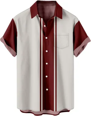 Mens Short Sleeve Button Down Shirt Casual Collared Linen Shirts Vacation Beach Shirts Textured Shirts