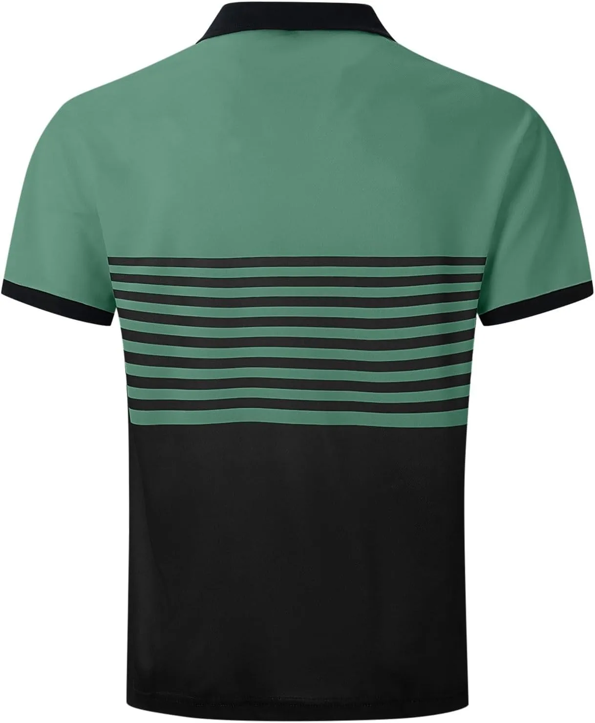 Mens Striped Polo Shirts Short Sleeve Button Up T Shirts for Men Summer Bussiness Leisure Shirts Golf Tops