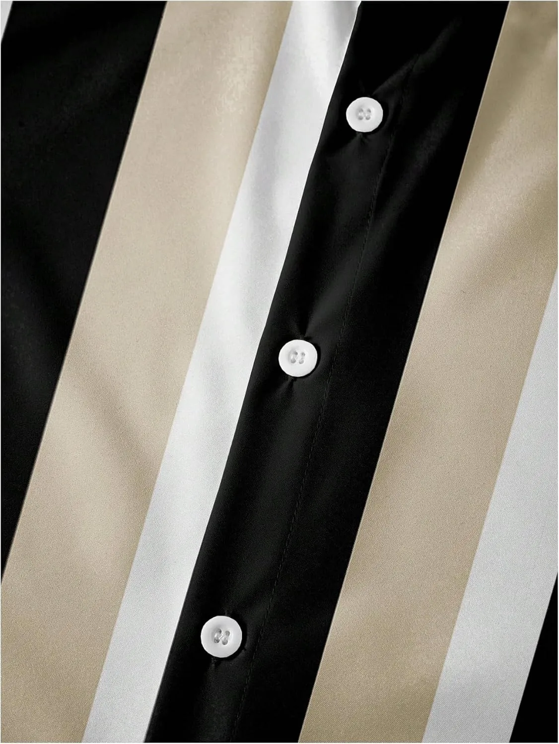 Men's Striped Shirts Button Down Short Sleeve Casual Beach Shirts