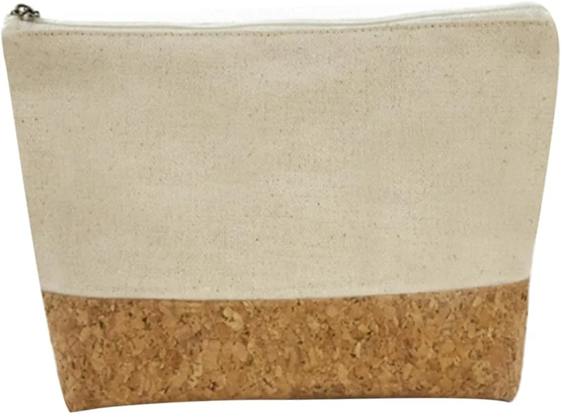 MERRYHAPY Material Toiletry Pouch Wood Grain Makeup Bag Travel Wash Bag Compact Storage for Cosmetics